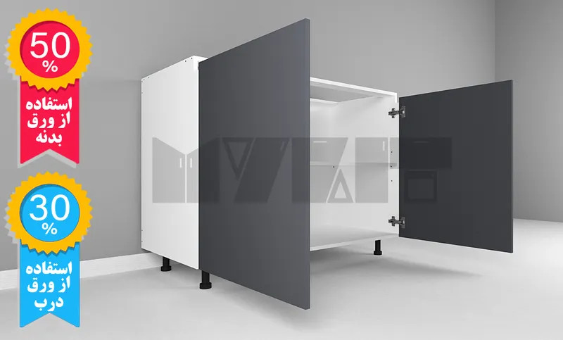 یونیت زمینی دستگیره پروفیلی 120-100 سانتیمتر - 50 درصد ورق بدنه - 30 درصد ورق درب gallery0