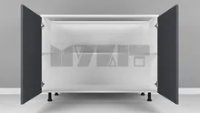 یونیت زمینی دستگیره پروفیلی 120-100 سانتیمتر - 50 درصد ورق بدنه - 30 درصد ورق درب gallery1