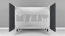زیر سینکی (PVC) دستگیره پروفیلی 120-80 سانت - 100 درصد ورق بدنه - 22 درصد ورق درب gallery1