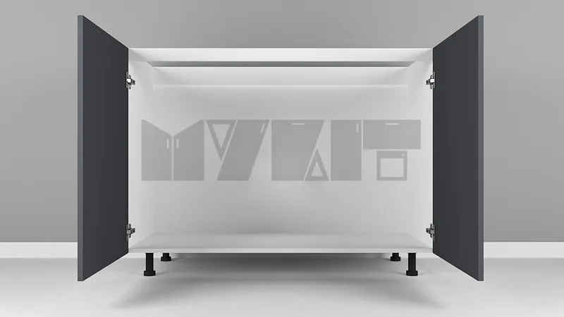 زیر سینکی (PVC) ساده 120-80 سانت - 100 درصد ورق بدنه - 22 درصد ورق درب gallery1
