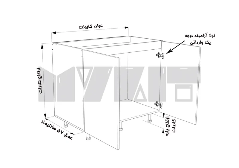زیر سینکی (PVC) ساده 120-80 سانت - 100 درصد ورق بدنه - 22 درصد ورق درب gallery2