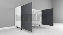 زیر سینکی (MDF) دستگیره پروفیلی 120-80 سانت - 35 درصد ورق بدنه - 22 درصد ورق درب gallery1