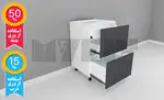 یونیت دستگیره پروفیلی 2 کشو -1 کشو مخفی- 30-60 سانت-50 درصد ورق بدنه-15 درصد ورق درب thumb 1