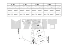 یونیت ساده 4 کشو - 70-120 سانت - 65 درصد ورق بدنه - 30 درصد ورق درب gallery2