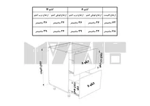 یونیت ساده 2 کشو - 80-120 سانت - 65 درصد ورق بدنه - 30 درصد ورق درب gallery2
