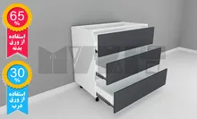 یونیت دستگیره پروفیلی 3 کشو مساوی - 70-120 سانت - 65 درصد ورق بدنه - 30 درصد ورق درب gallery0