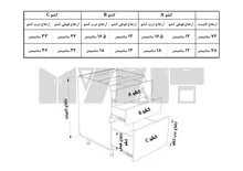 یونیت دستگیره پروفیلی 3 کشو نامساوی - 70-120 سانت - 65 درصد ورق بدنه - 30 درصد ورق درب gallery2