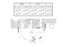 یونیت دستگیره پروفیلی 2 کشو - 70-120 سانت - 65 درصد ورق بدنه - 30 درصد ورق درب gallery2
