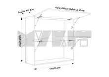 کابینت دیواری جکی ارتفاع 70 عرض 70 تا 90 سانتیمتر - 30 درصد ورق بدنه - 20 درصد ورق درب gallery3