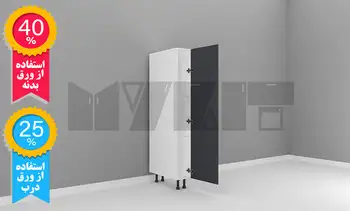 یونیت کمدی 30-15 سانتیمتر - ارتفاع 143-137 سانتیمتر - 40 درصد ورق بدنه - 25 درصد ورق درب