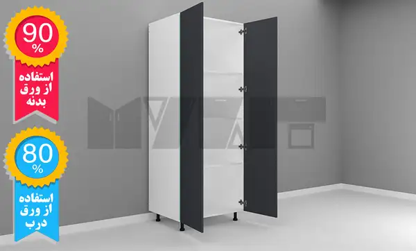 یونیت کمدی 90-70 سانتیمتر - ارتفاع 213-207 سانتیمتر - 90 درصد ورق بدنه - 80 درصد ورق درب