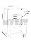یونیت کمدی 90-70 سانتیمتر - ارتفاع 253-247 سانتیمتر - 100 درصد ورق بدنه - 90 درصد ورق درب thumb 4