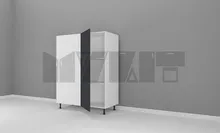 یونیت کمدی ثابتخور 100-90 سانتیمتر - ارتفاع 143-137 سانتیمتر - 100 درصد ورق بدنه - 35 درصد ورق درب gallery1