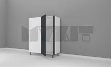 یونیت کمدی دستگیره پروفیلی ثابتخور 120-110 سانتیمتر - ارتفاع 143-137 سانتیمتر - 125 درصد ورق بدنه - 35 درصد ورق درب gallery1