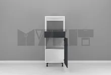 یونیت کمدی ماکرویو یک کشو 60 سانتیمتر - ارتفاع 143-137 سانتیمتر - 70 درصد ورق بدنه - 18 درصد ورق درب gallery1