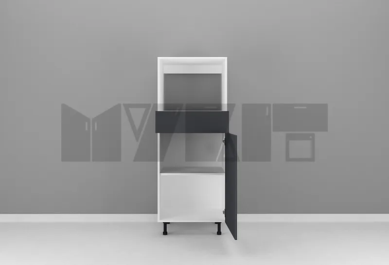 یونیت کمدی ماکرویو یک کشو 60 سانتیمتر - ارتفاع 143-137 سانتیمتر - 70 درصد ورق بدنه - 18 درصد ورق درب gallery1