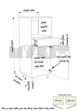 یونیت کمدی ماکرویو یک کشو 60 سانتیمتر - ارتفاع 143-137 سانتیمتر - 70 درصد ورق بدنه - 18 درصد ورق درب gallery2