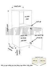 یونیت کمدی فر 60 سانتیمتر - ارتفاع 143-137 سانتیمتر - 60 درصد ورق بدنه - 15 درصد ورق درب gallery2