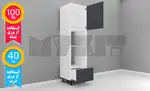 یونیت کمدی فر و ماکرویو یک کشو 60 سانتیمتر - ارتفاع 253-247 سانتیمتر - 100 درصد ورق بدنه - 40 درصد ورق درب thumb 1
