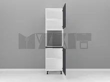 یونیت کمدی فر 60 سانتیمتر - ارتفاع 253-247 سانتیمتر - 100 درصد ورق بدنه - 50 درصد ورق درب gallery1