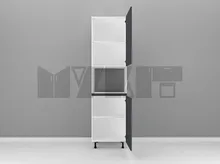 یونیت کمدی ماکرویو 60 سانتیمتر - ارتفاع 253-247 سانتیمتر - 100 درصد ورق بدنه - 50 درصد ورق درب gallery1