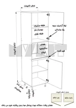 یونیت کمدی ماکرویو 60 سانتیمتر - ارتفاع 253-247 سانتیمتر - 100 درصد ورق بدنه - 50 درصد ورق درب gallery2