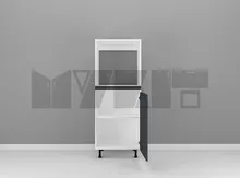 یونیت کمدی دستگیره پروفیلی فر 60 سانتیمتر - ارتفاع 143-137 سانتیمتر - 60 درصد ورق بدنه - 15 درصد ورق درب gallery1