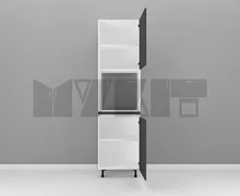 یونیت کمدی دستگیره پروفیلی فر 60 سانتیمتر - ارتفاع 253-247 سانتیمتر - 100 درصد ورق بدنه - 50 درصد ورق درب gallery1