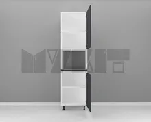 یونیت کمدی دستگیره پروفیلی ماکرویو 60 سانتیمتر - ارتفاع 231-227 سانتیمتر - 90 درصد ورق بدنه - 40 درصد ورق درب gallery1