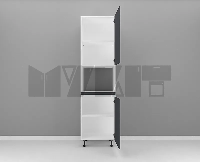 یونیت کمدی دستگیره پروفیلی ماکرویو 60 سانتیمتر - ارتفاع 231-227 سانتیمتر - 90 درصد ورق بدنه - 40 درصد ورق درب gallery1